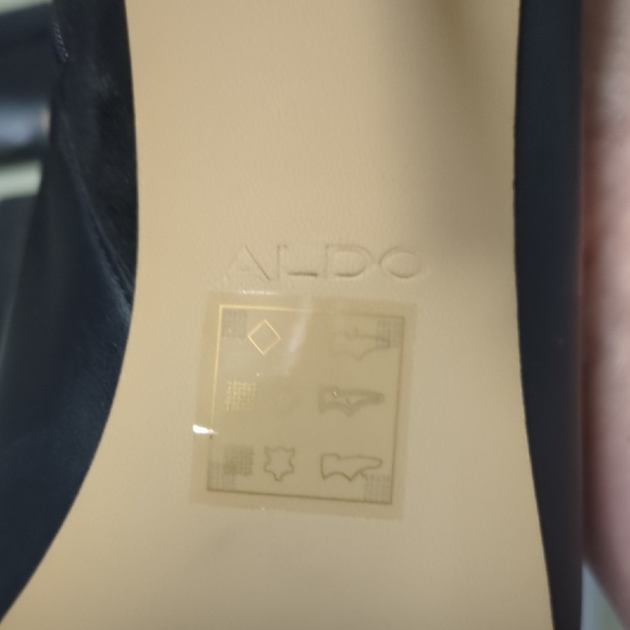 Aldo Black Leather And Suede Heeled Boots - Picture 3 of 7